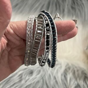 Victoria Emerson Silver and Black Bracelet Trio